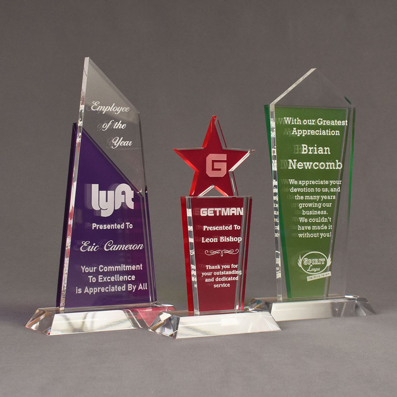 Grouping of Lucent™ Acrylic Awards